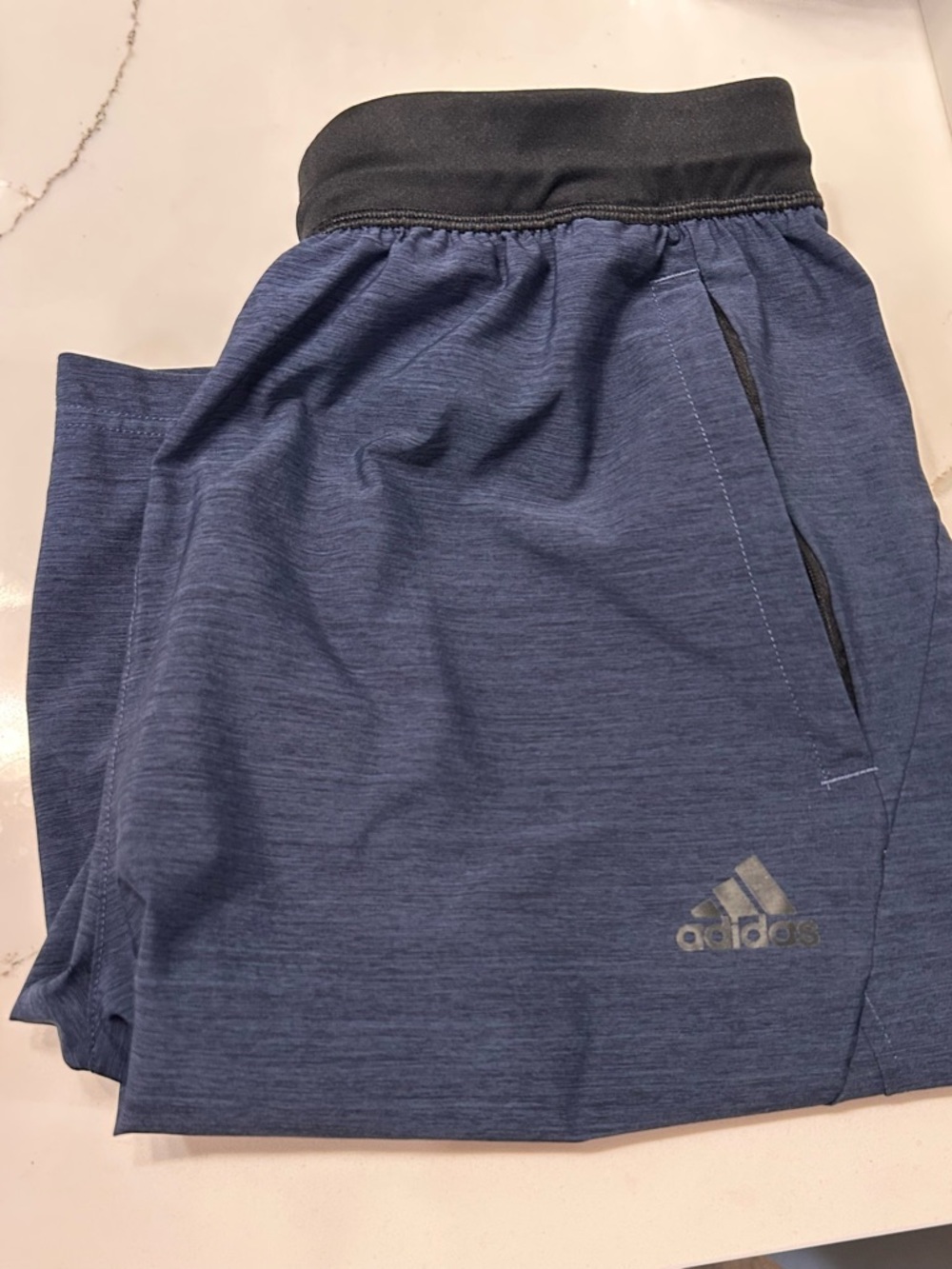 Adidas men’s blue training shorts